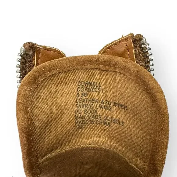 Steve Madden Women's Cornell Hidden Wedge High Top Sneaker Size 8.5 Cognac Suede - Picture 3 of 12